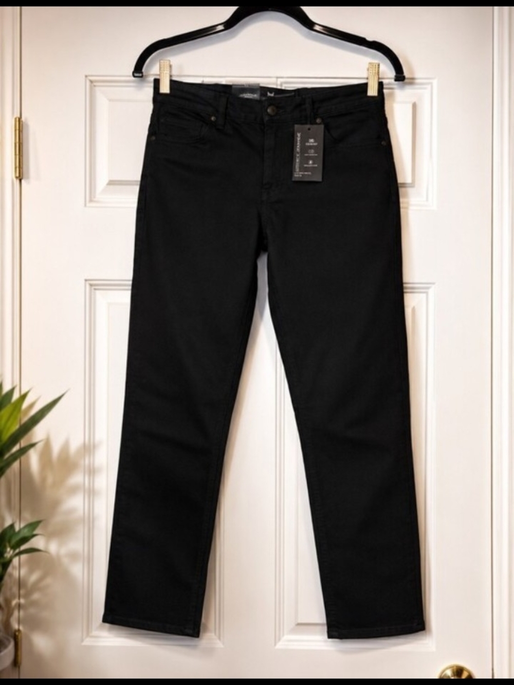 Steves Jeans Black Straight Leg Denim Jeans Classic Minimalist Minimal Goth 12